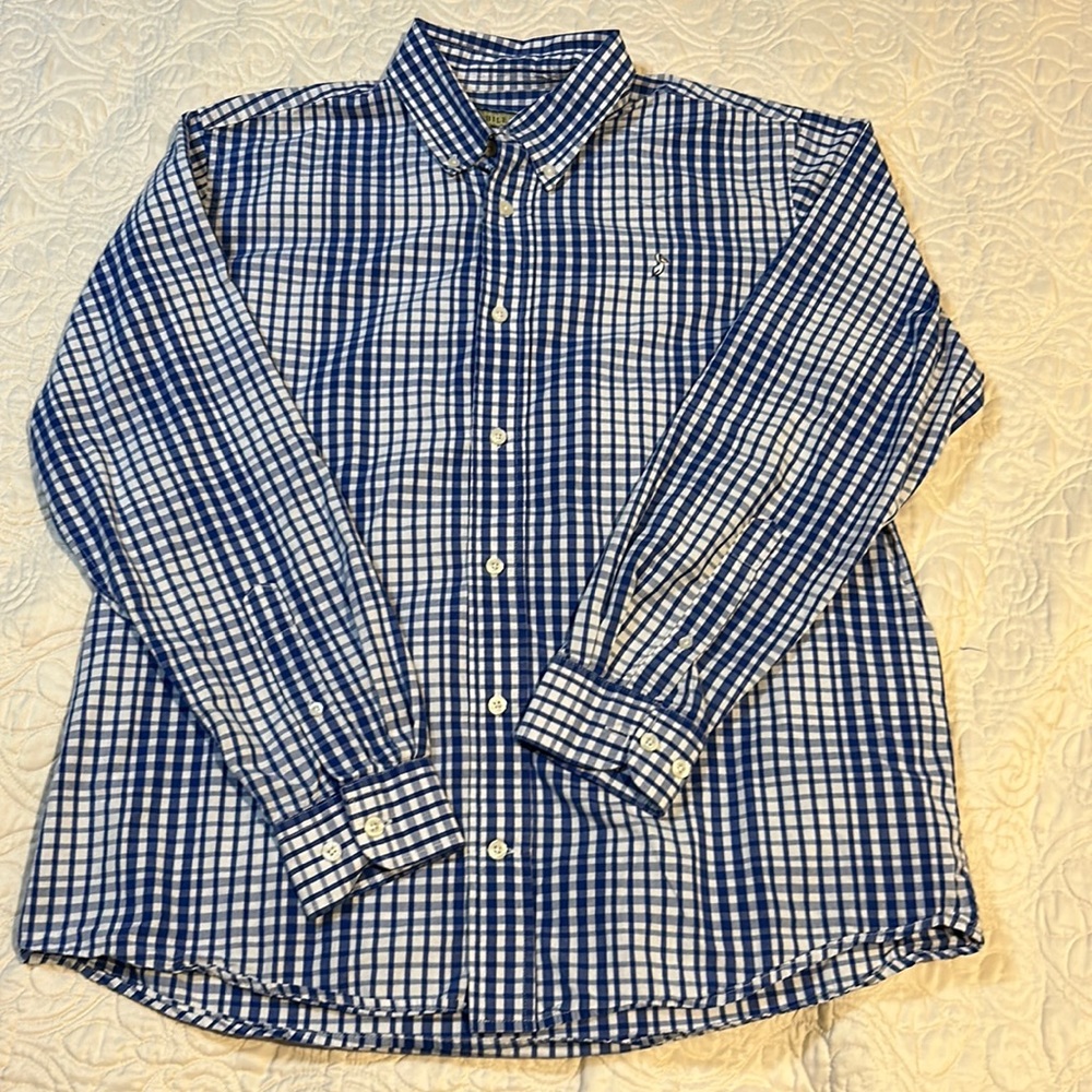 Mobile bay medium blue plaid button down